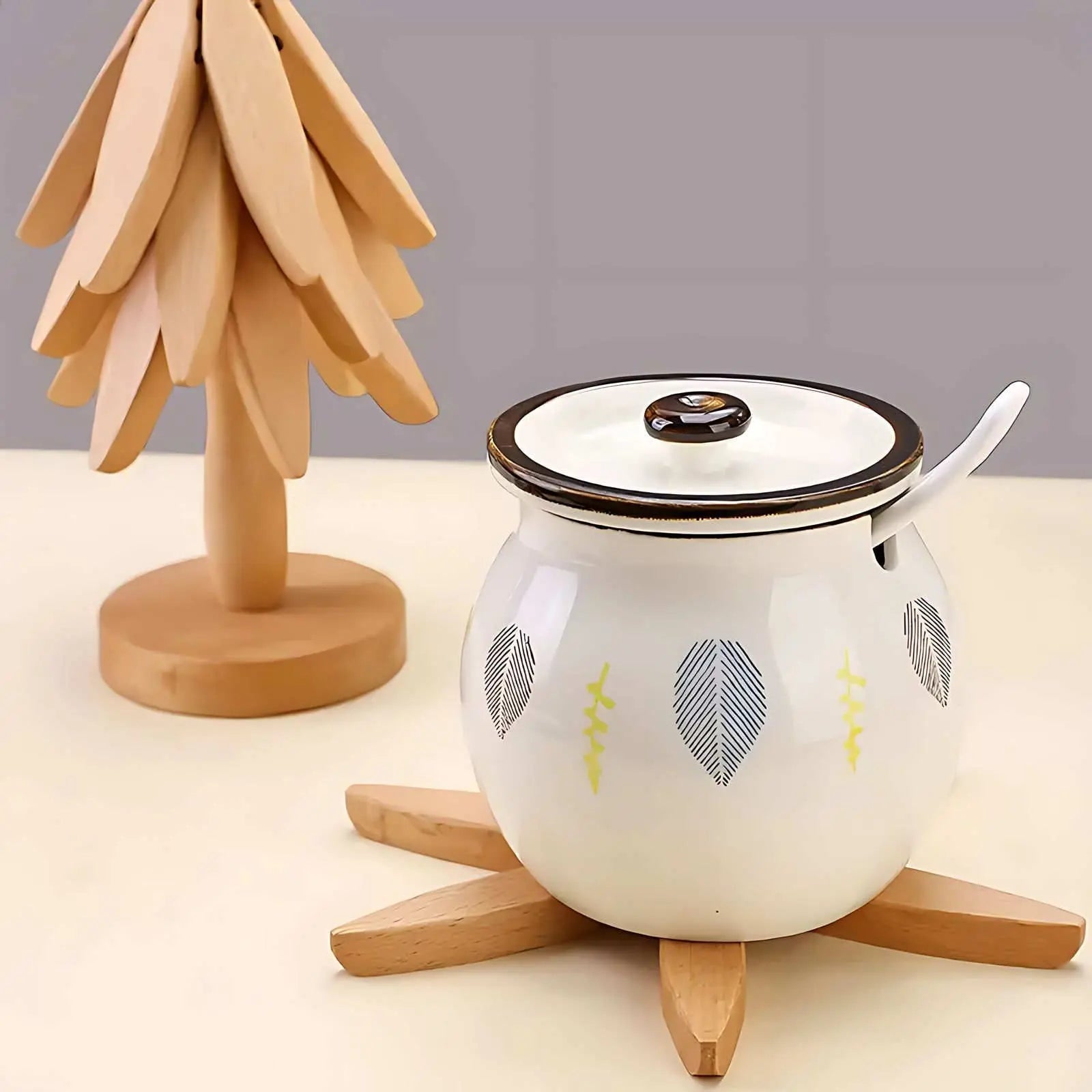 BloomNest™ - Set di Sottobicchieri in Legno a Forma di Albero