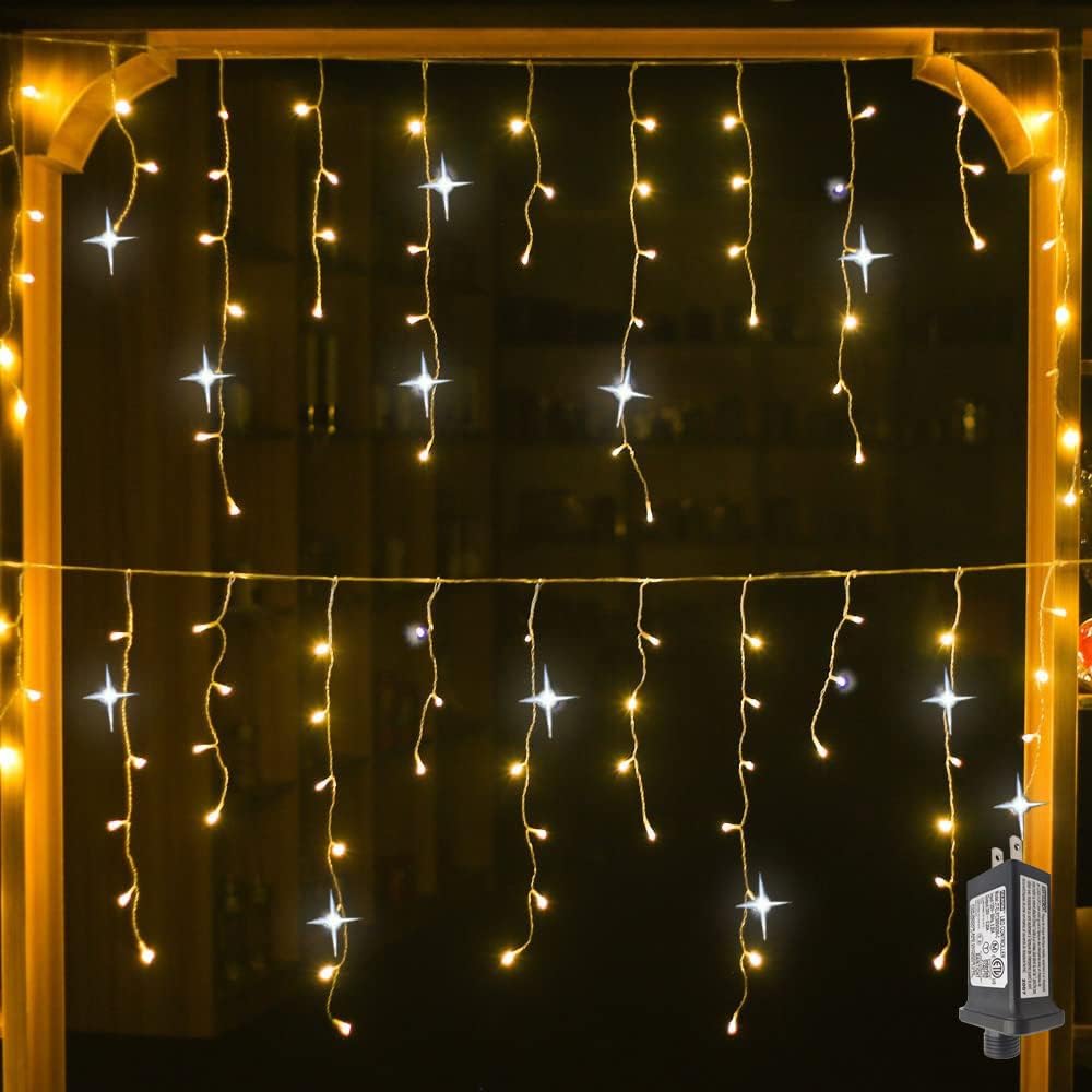 Illuminazione a LED per tende di Natale 4 m – Per Interni ed Esterni