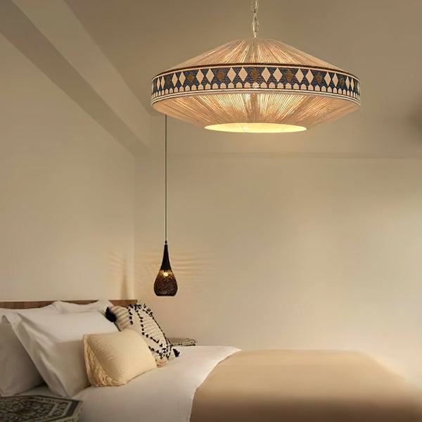 Lampada a sospensione Bohemien con Frange