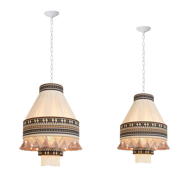 Lampada a sospensione Bohemien con Frange