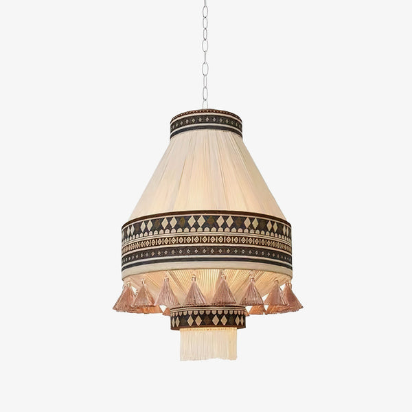 Lampada a sospensione Bohemien con Frange