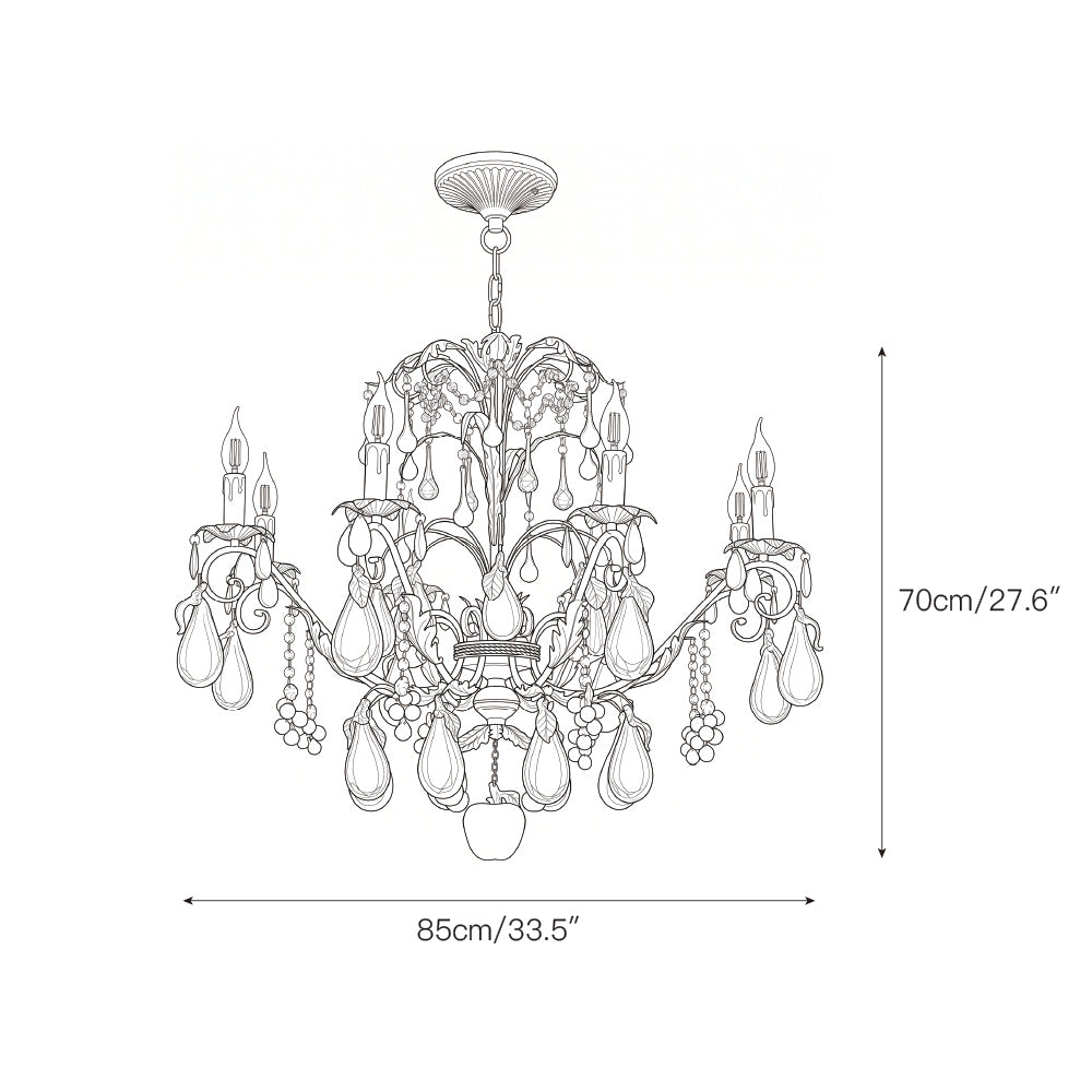 Lampadario Frutti Bordeaux