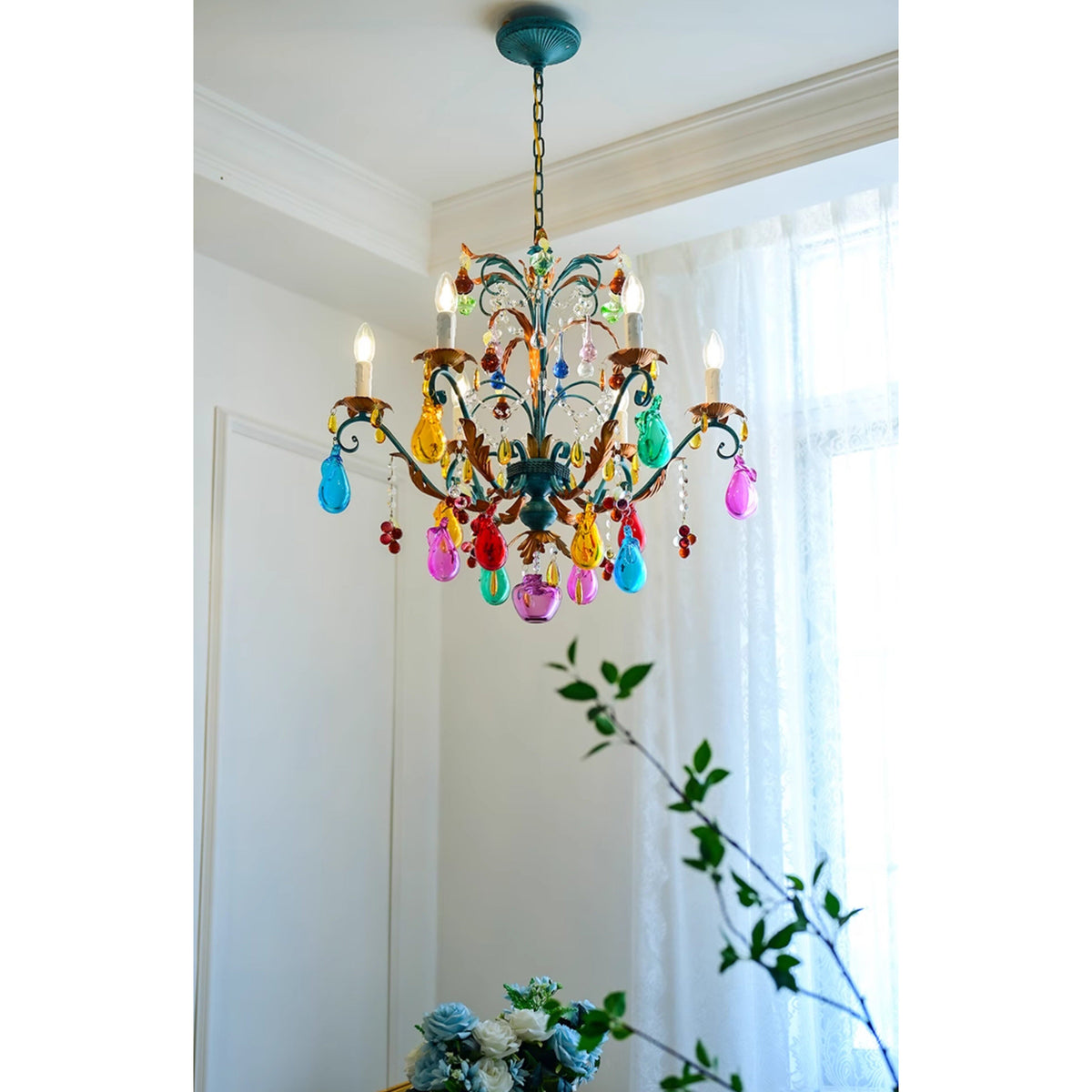 Lampadario Frutti Bordeaux