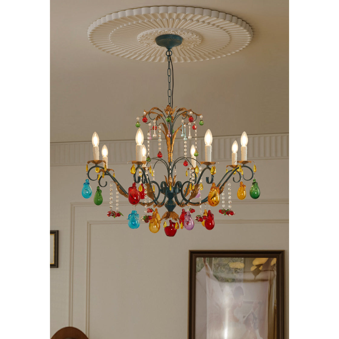 Lampadario Frutti Bordeaux