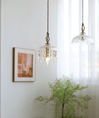 Lampada a sospensione con paralume a ciotola