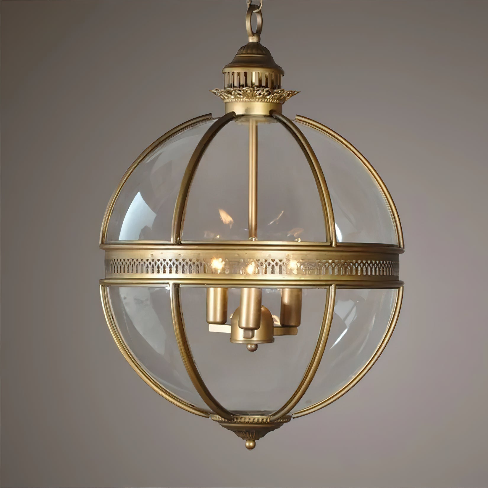 Lampadario in Vetro Vintage Stile Industriale a Globo