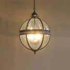 Lampadario in Vetro Vintage Stile Industriale a Globo