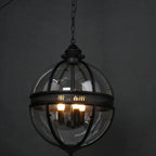 Lampadario in Vetro Vintage Stile Industriale a Globo