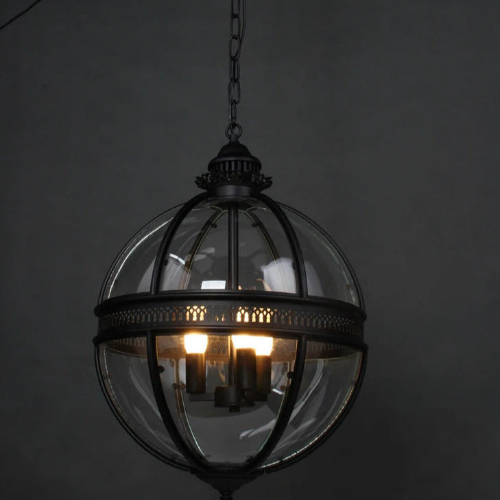 Lampadario in Vetro Vintage Stile Industriale a Globo