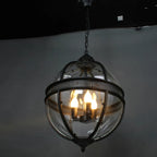 Lampadario in Vetro Vintage Stile Industriale a Globo