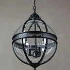 Lampadario in Vetro Vintage Stile Industriale a Globo