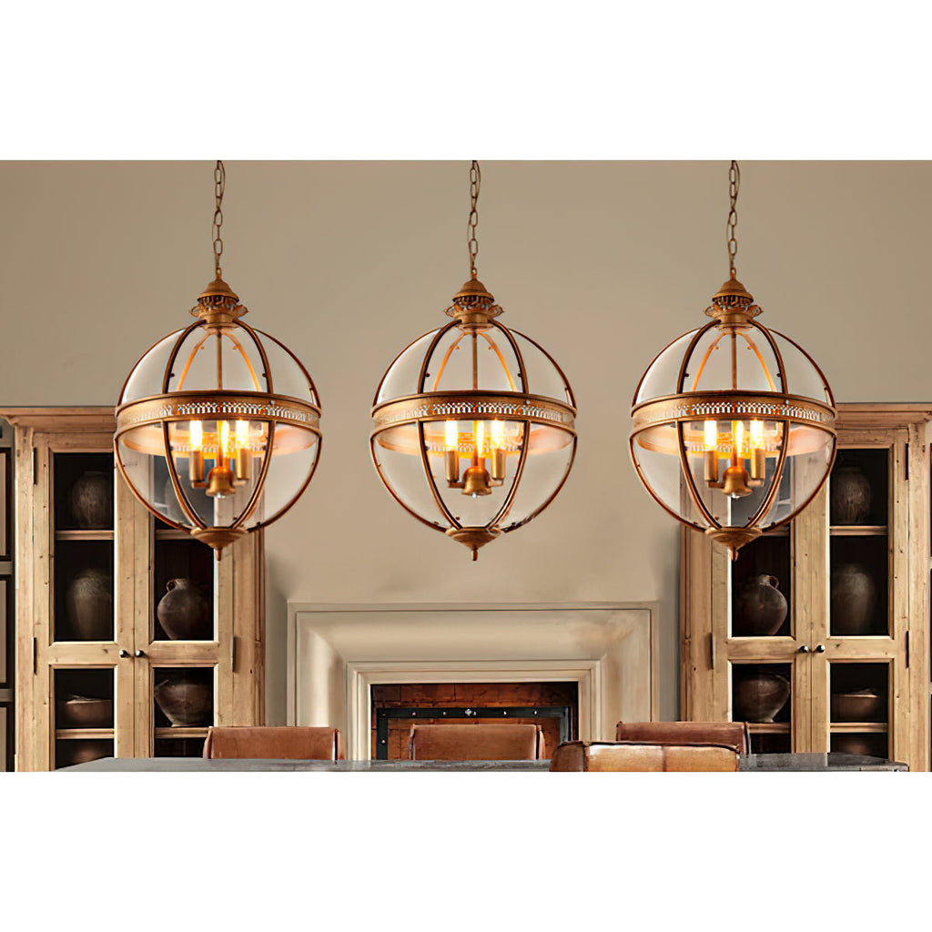 Svela Vintage Industrial Glass Pendant Light