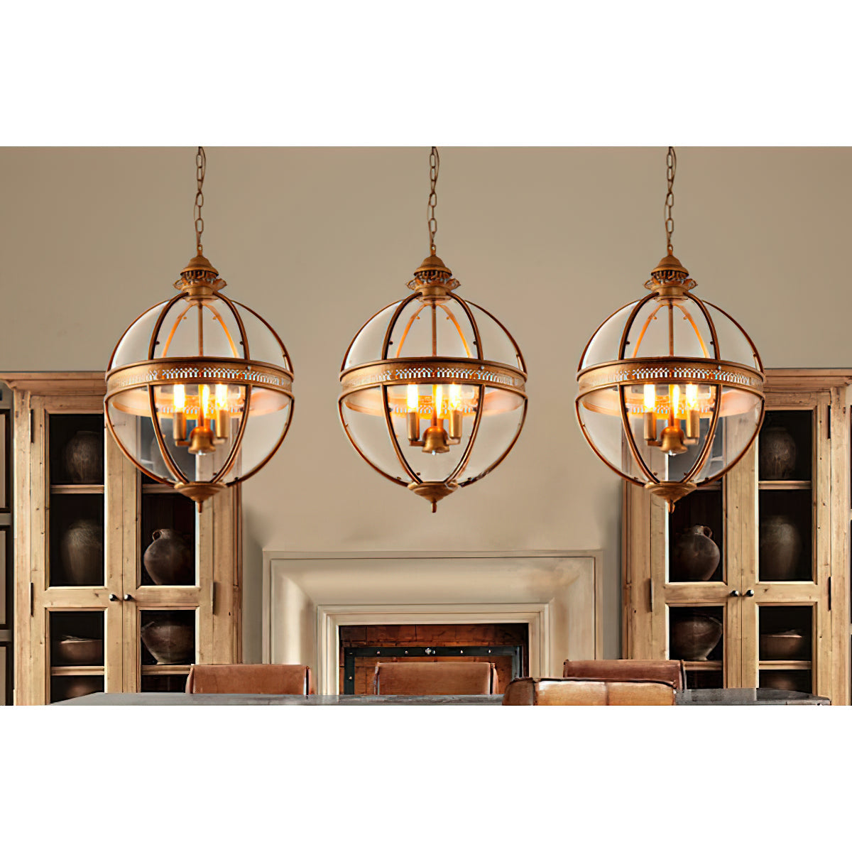 Svela Vintage Industrial Glass Pendant Light