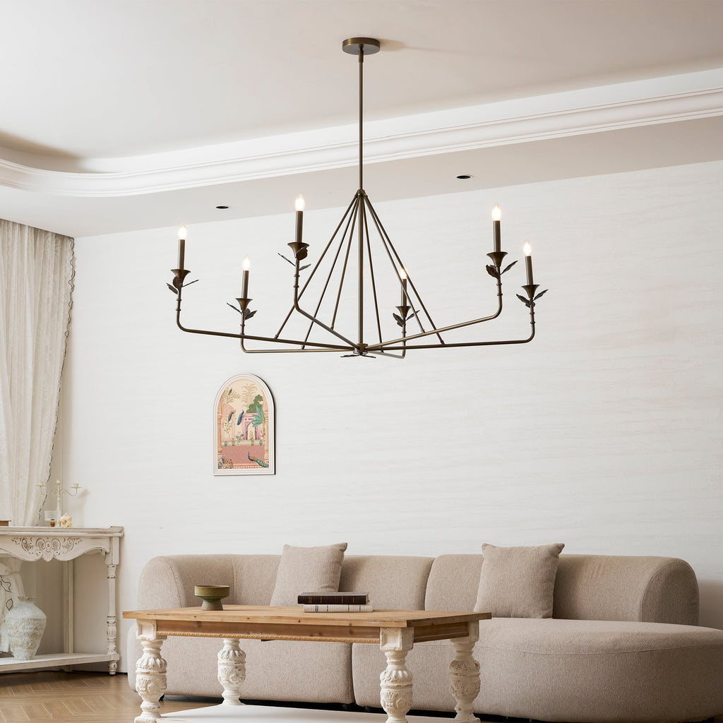Lampadario a Foglie Ramificate