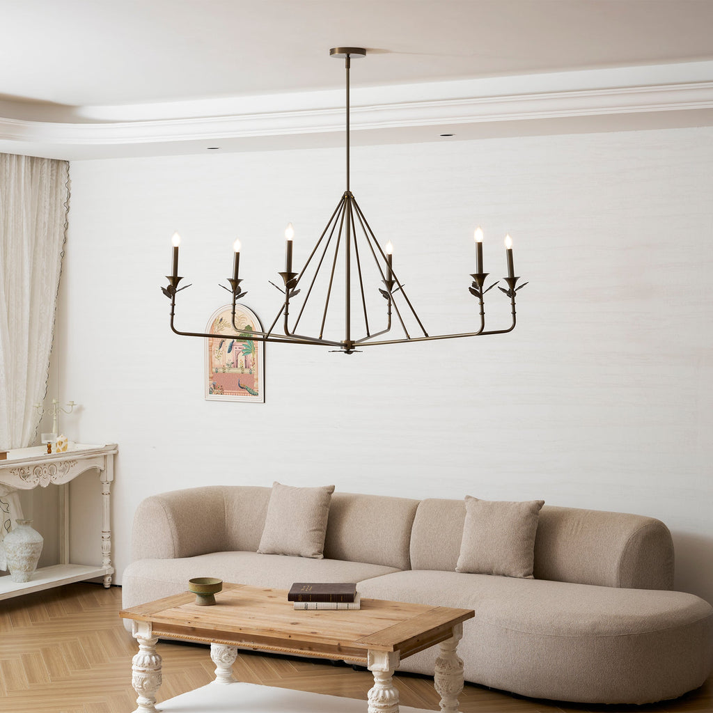 Lampadario a Foglie Ramificate