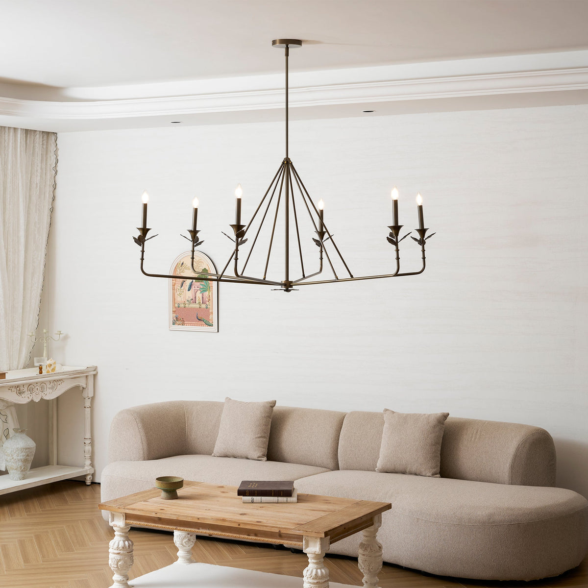 Lampadario a Foglie Ramificate