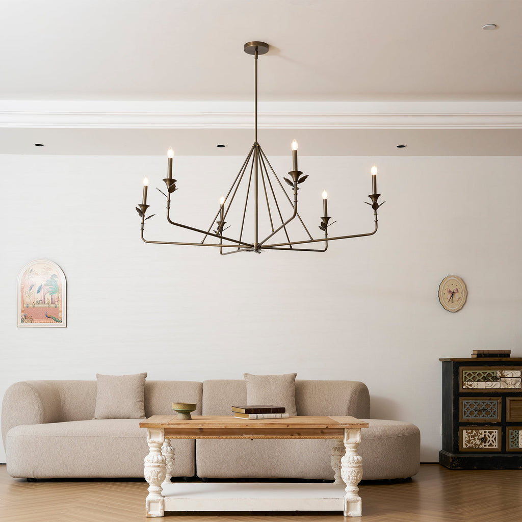 Lampadario a Foglie Ramificate