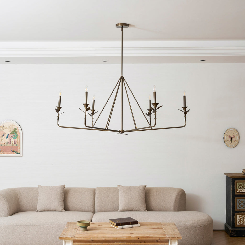 Lampadario a Foglie Ramificate