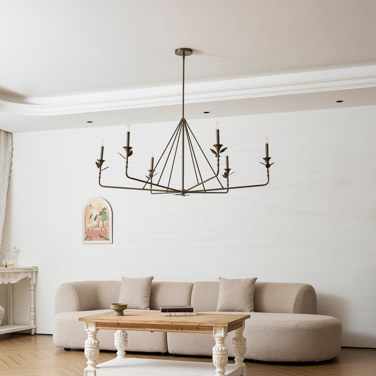 Lampadario a Foglie Ramificate