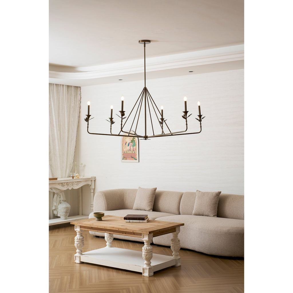 Lampadario a Foglie Ramificate