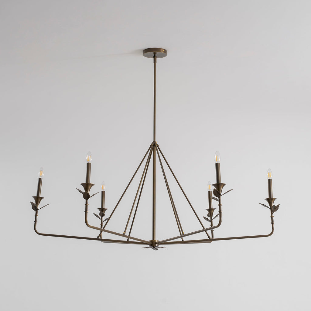 Lampadario a Foglie Ramificate