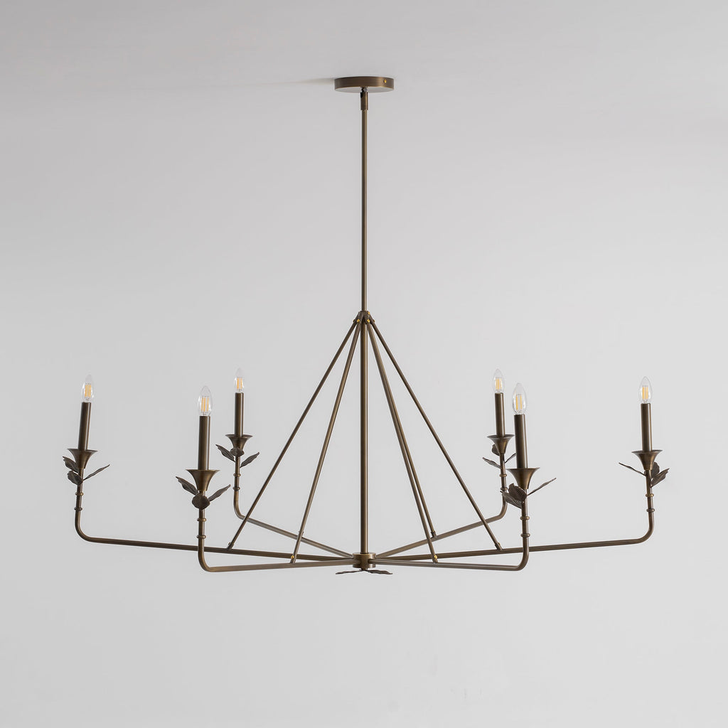 Lampadario a Foglie Ramificate