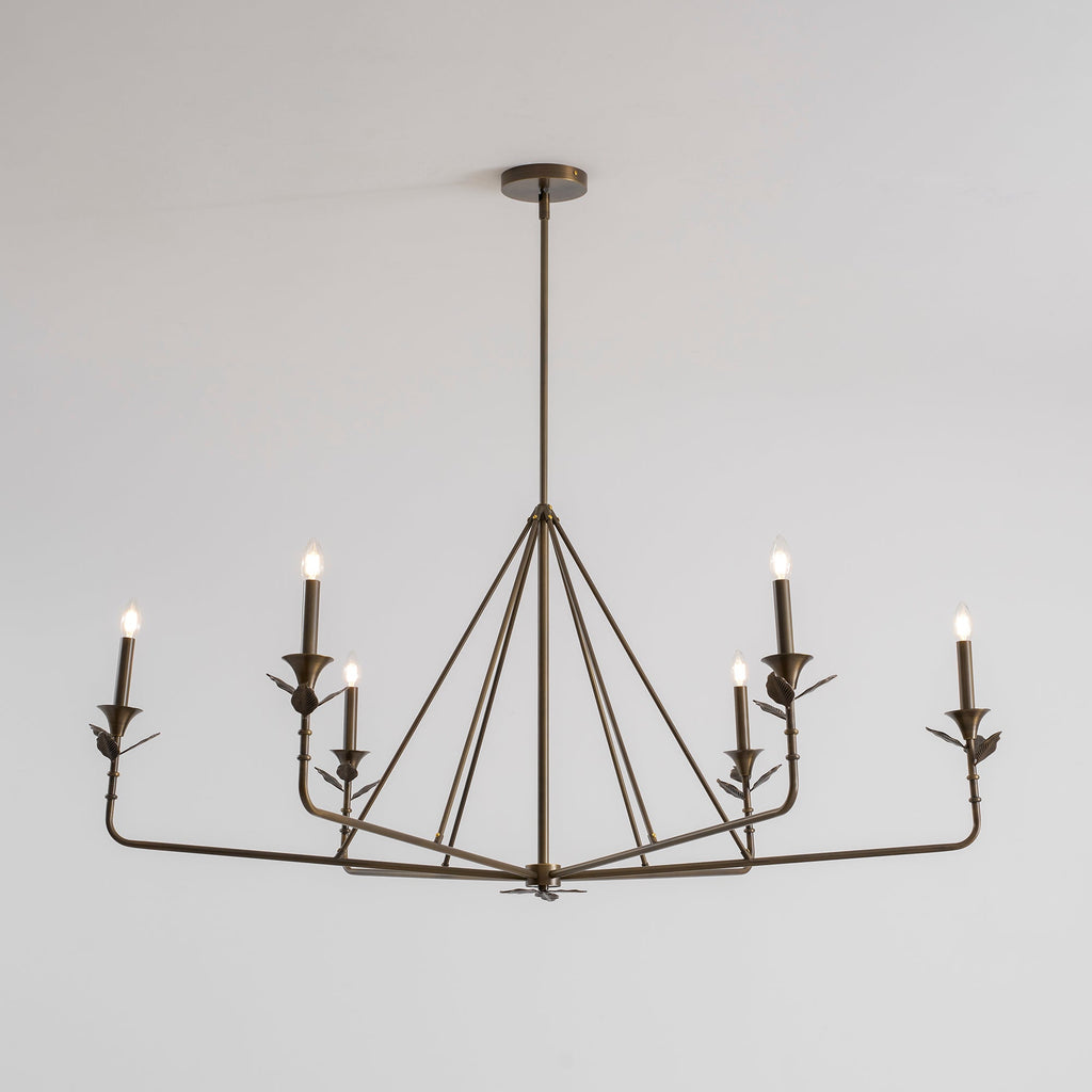 Lampadario a Foglie Ramificate