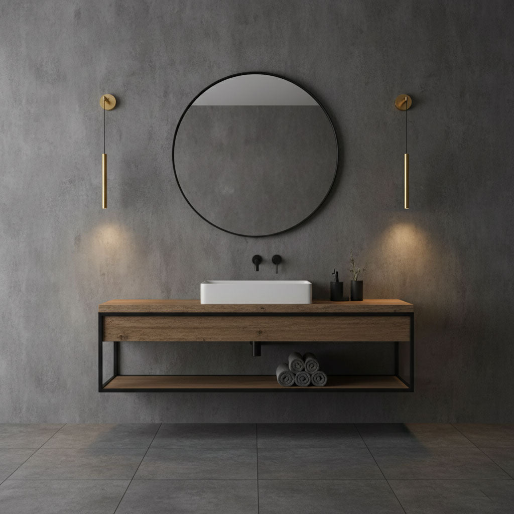 Lampada da Parete in Ottone Lineare