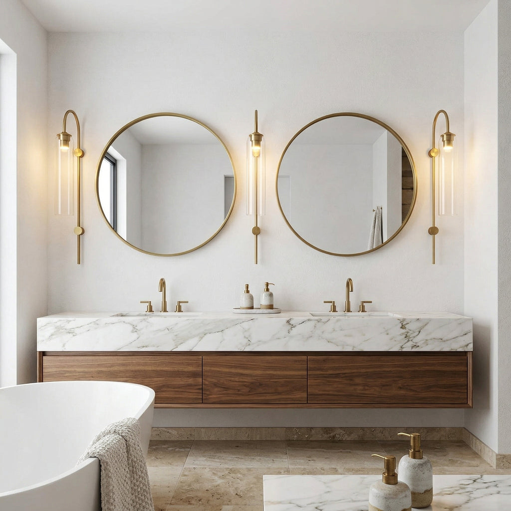 Lampada da Parete Verticale in Vetro Moderna