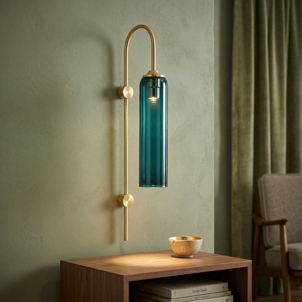Lampada da Parete Verticale in Vetro Moderna