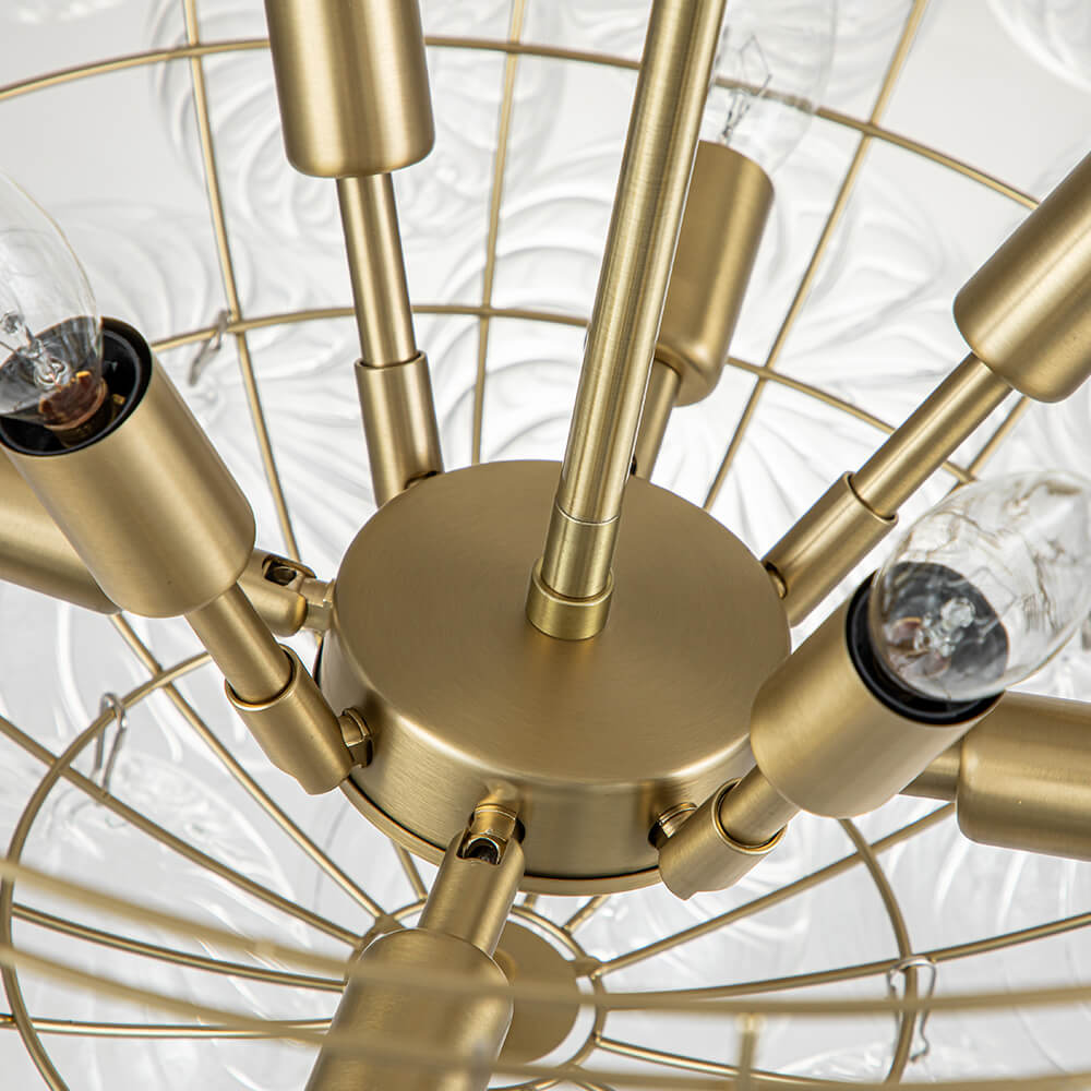 Lampadario Stellia Bubble Art in Ottone