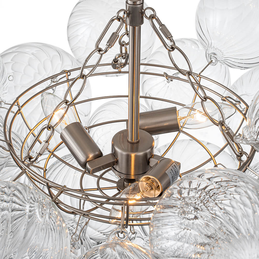 Lampadario Stellia Bubble Art in Ottone