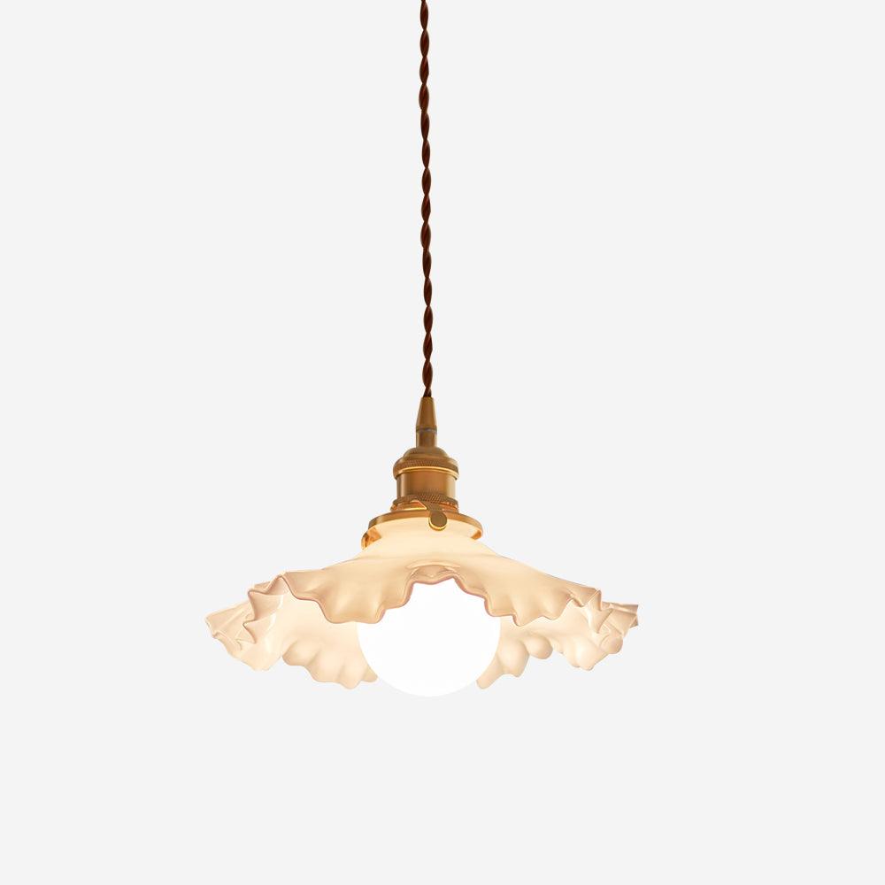 Lampada a sospensione Bravesso – Vetro – Bianco – Ø 30 cm – Design Elegante
