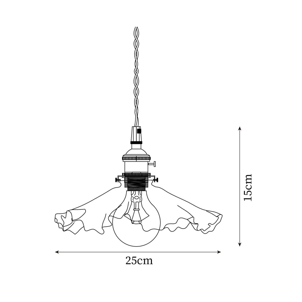 Lampada a sospensione Bravesso – Vetro – Bianco – Ø 30 cm – Design Elegante