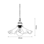 Lampada a sospensione Bravesso – Vetro – Bianco – Ø 30 cm – Design Elegante