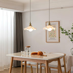 Lampada a sospensione Bravesso – Vetro – Bianco – Ø 30 cm – Design Elegante