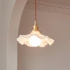 Lampada a sospensione Bravesso – Vetro – Bianco – Ø 30 cm – Design Elegante