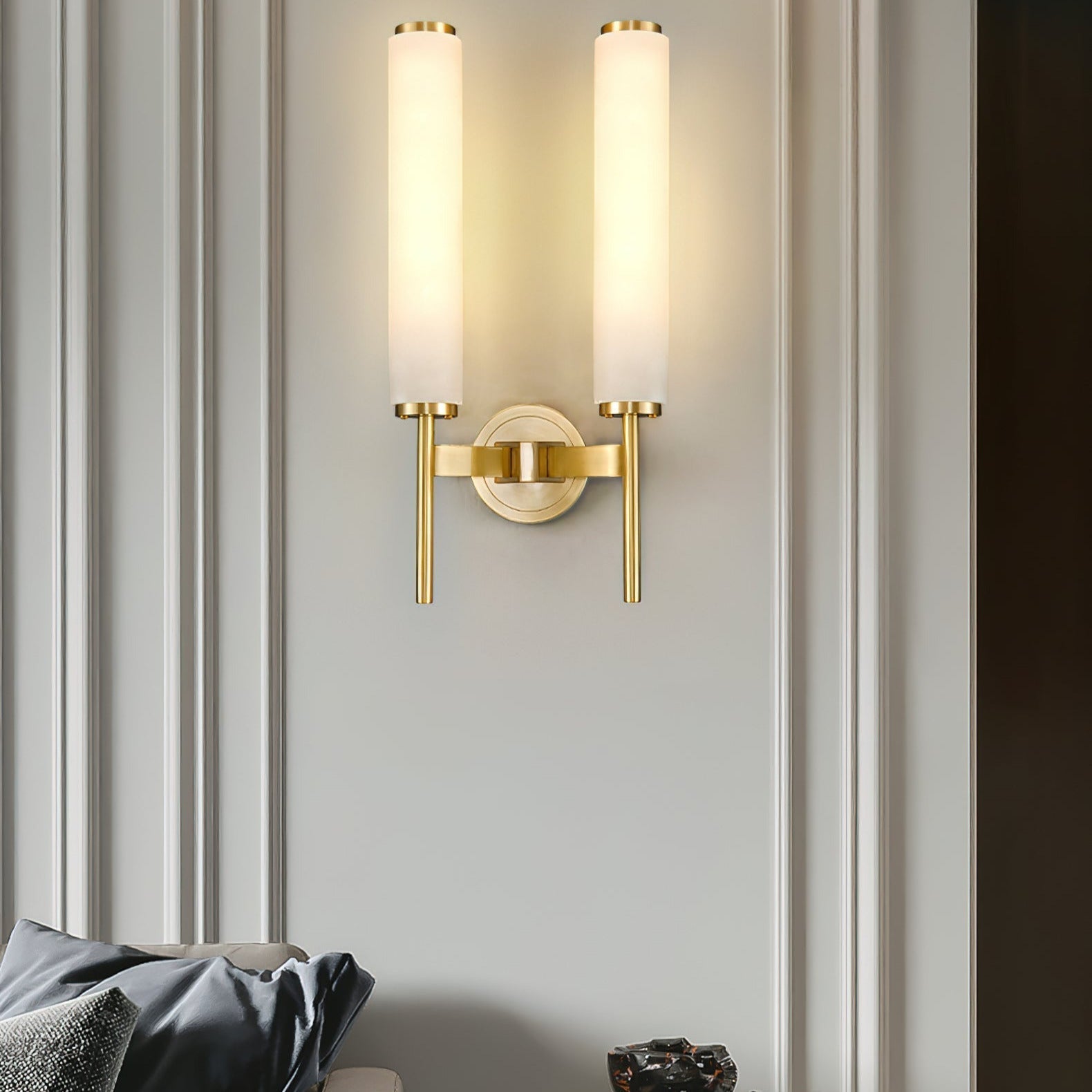 Lampada da Parete in Alabastro Art Deco Jern