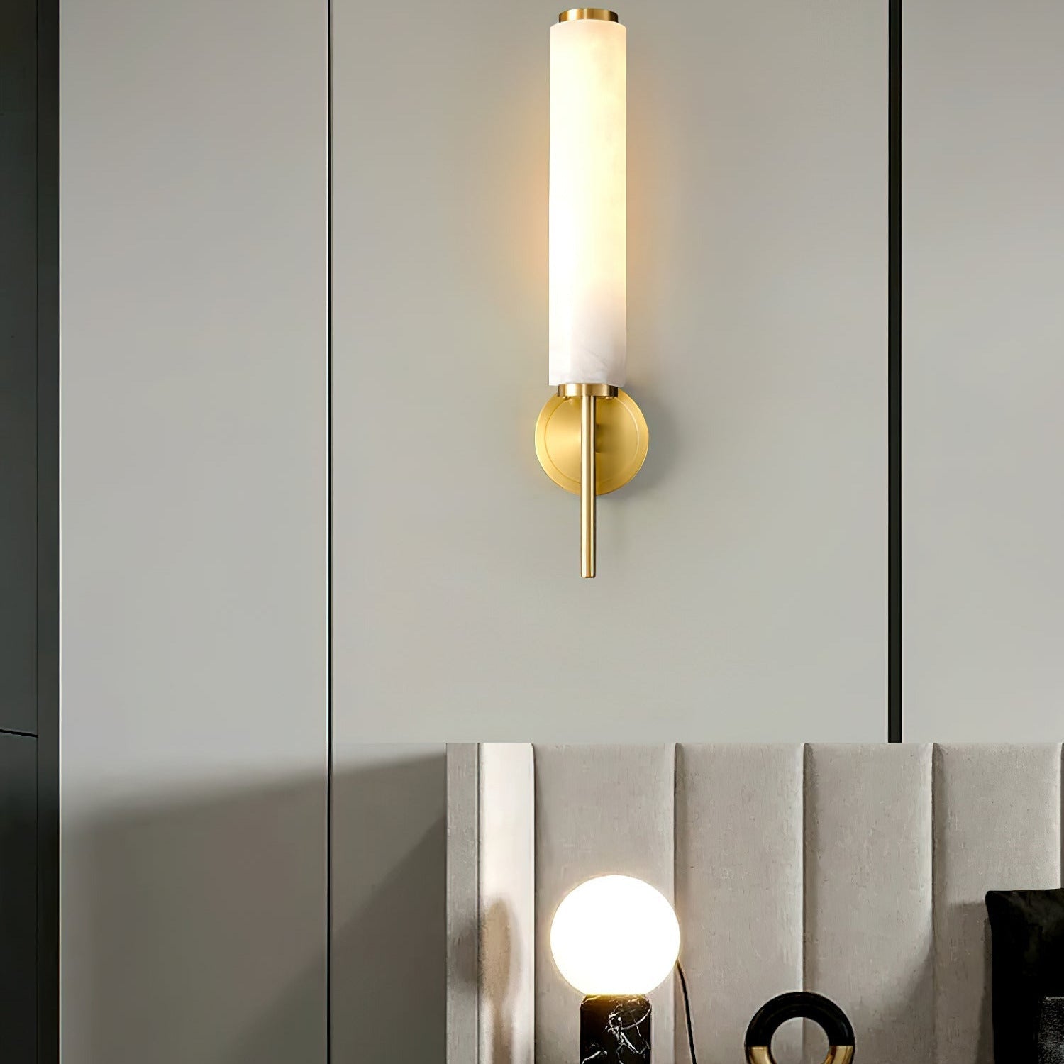 Lampada da Parete in Alabastro Art Deco Jern