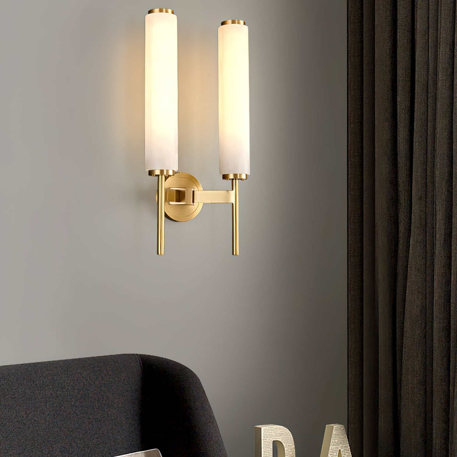 Lampada da Parete in Alabastro Art Deco Jern