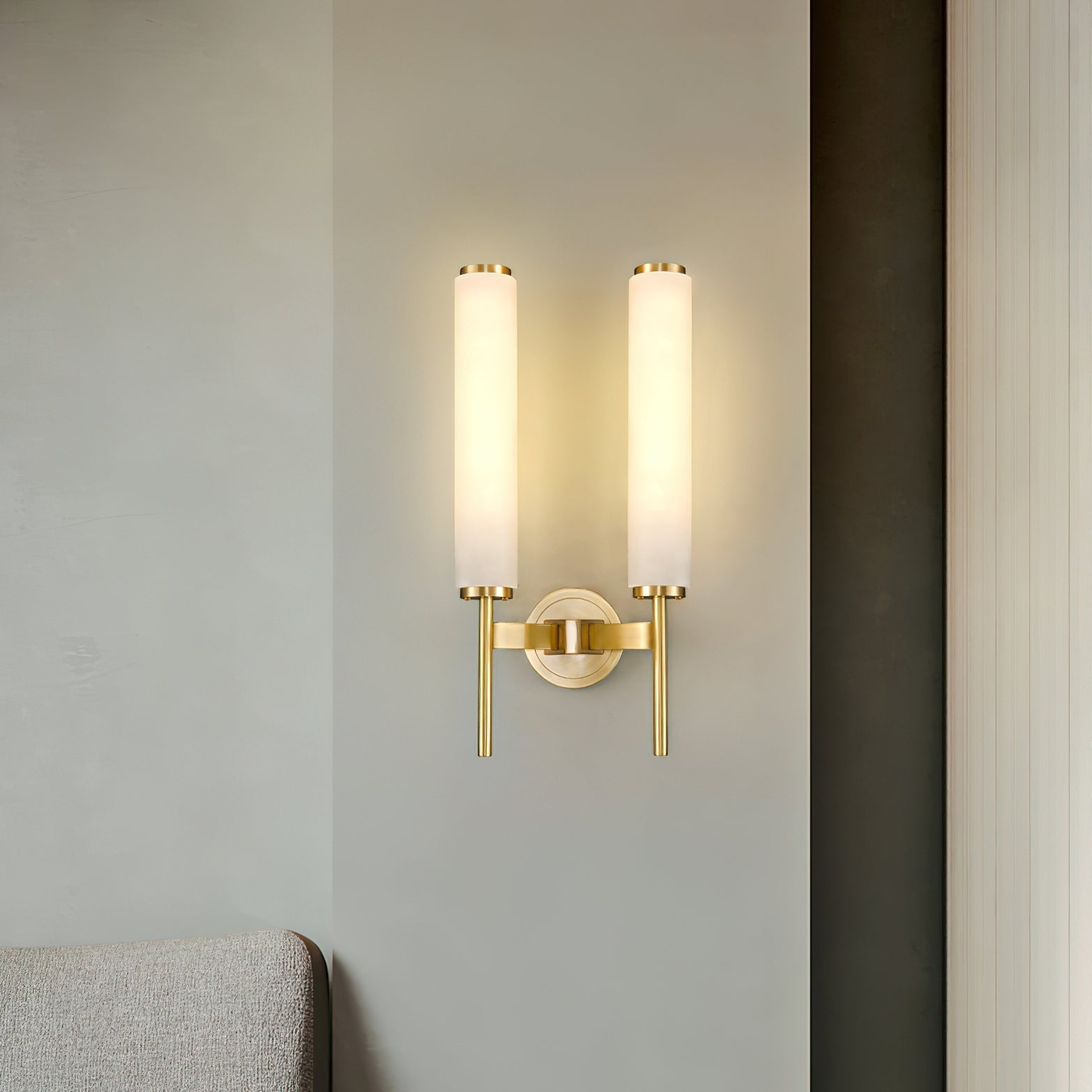 Lampada da Parete in Alabastro Art Deco Jern