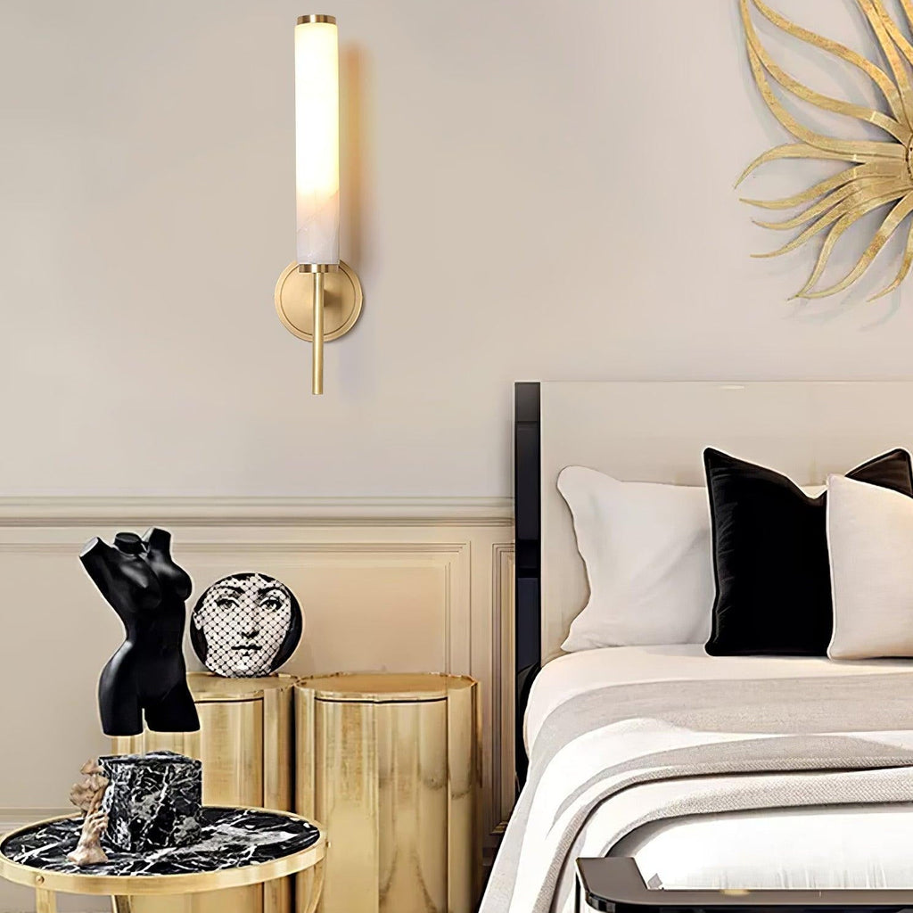 Lampada da Parete in Alabastro Art Deco Jern
