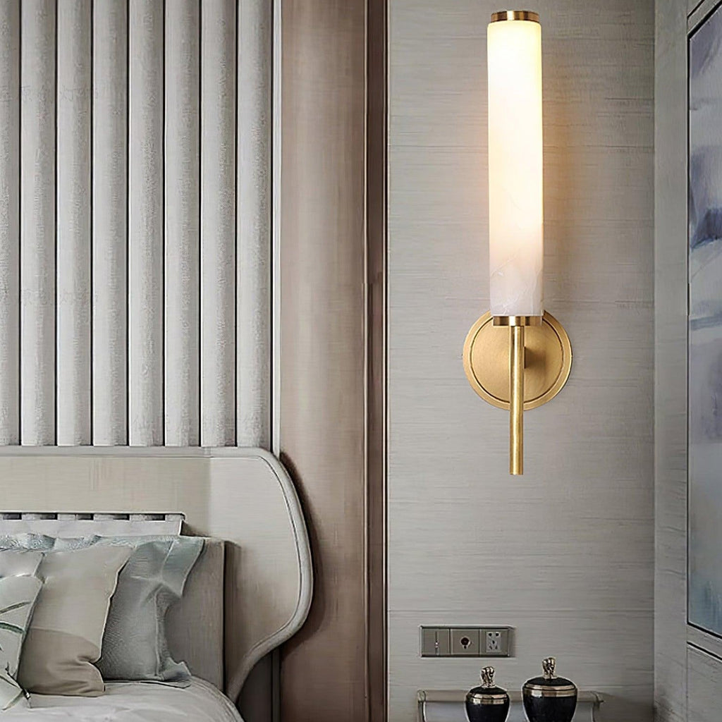 Lampada da Parete in Alabastro Art Deco Jern