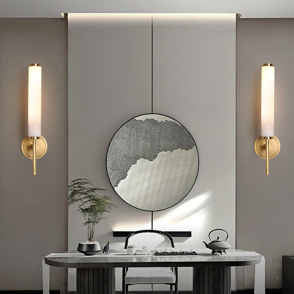 Lampada da Parete in Alabastro Art Deco Jern