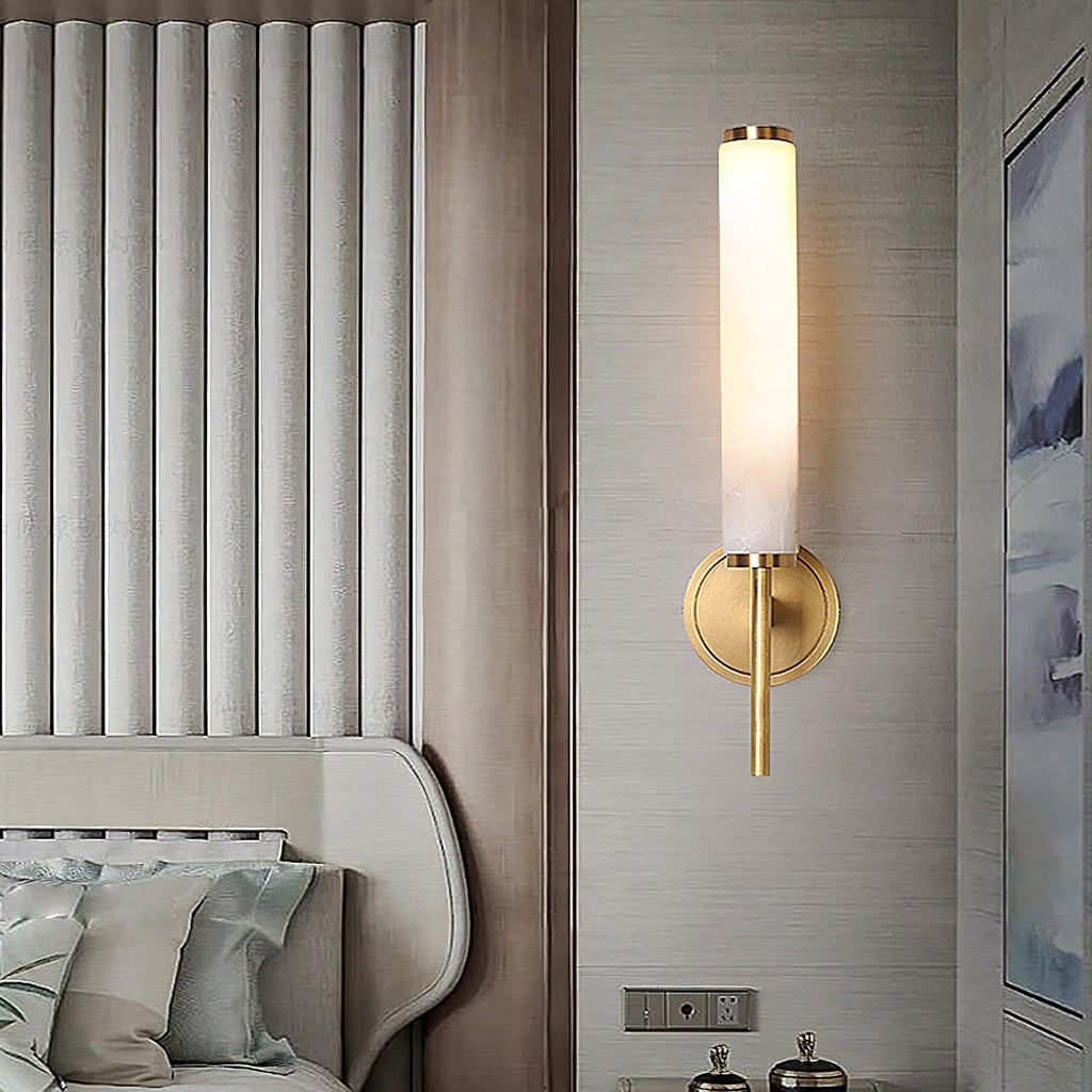 Lampada da Parete in Alabastro Art Deco Jern