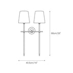 Lampada da Parete in Tessuto Ottone Platino