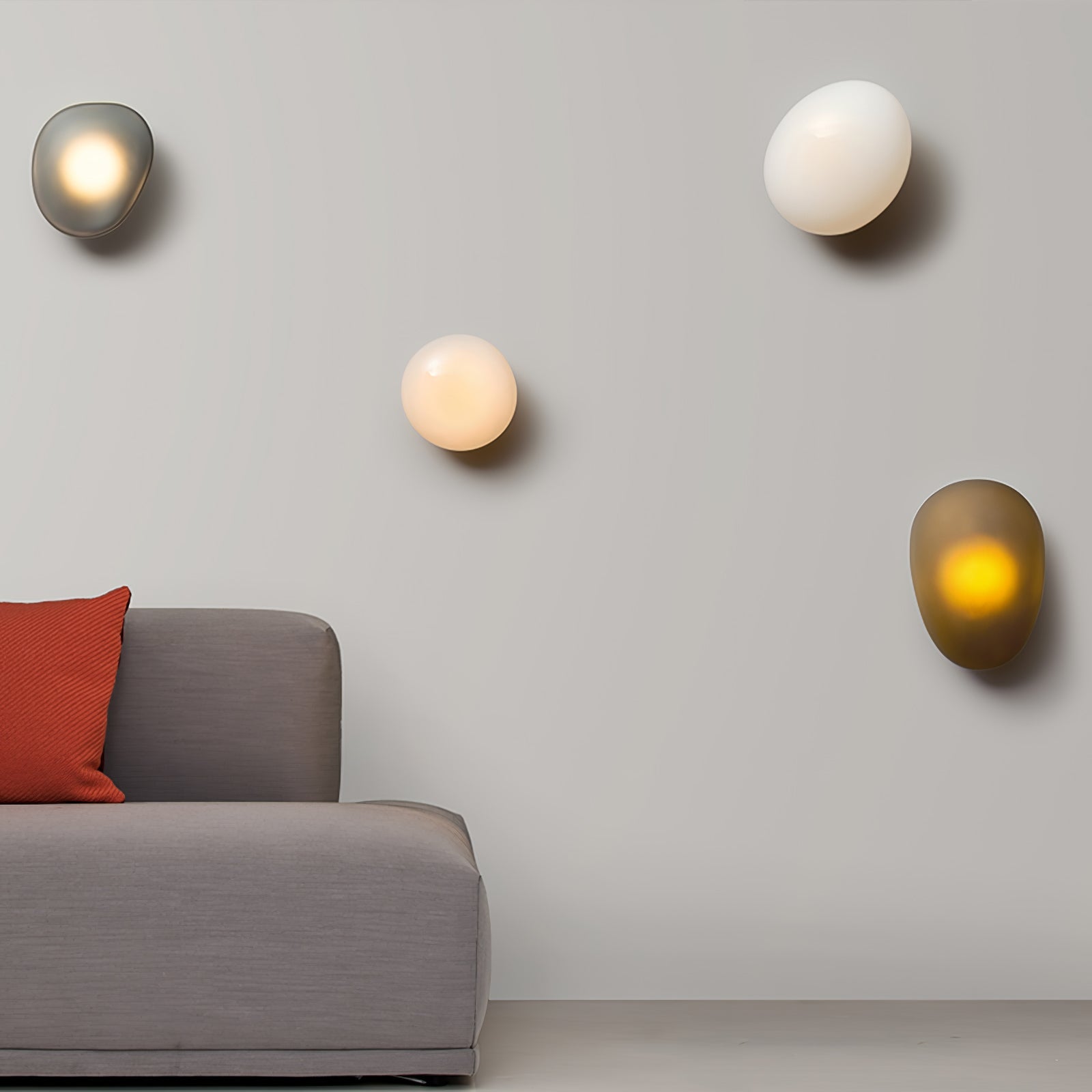 Lustra Applique Vetro Bolla Scultorea