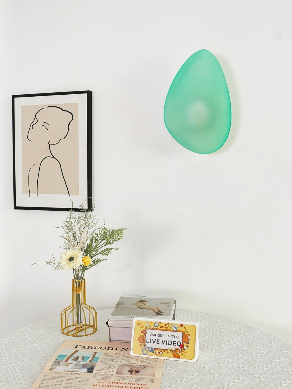Lustra Applique Vetro Bolla Scultorea