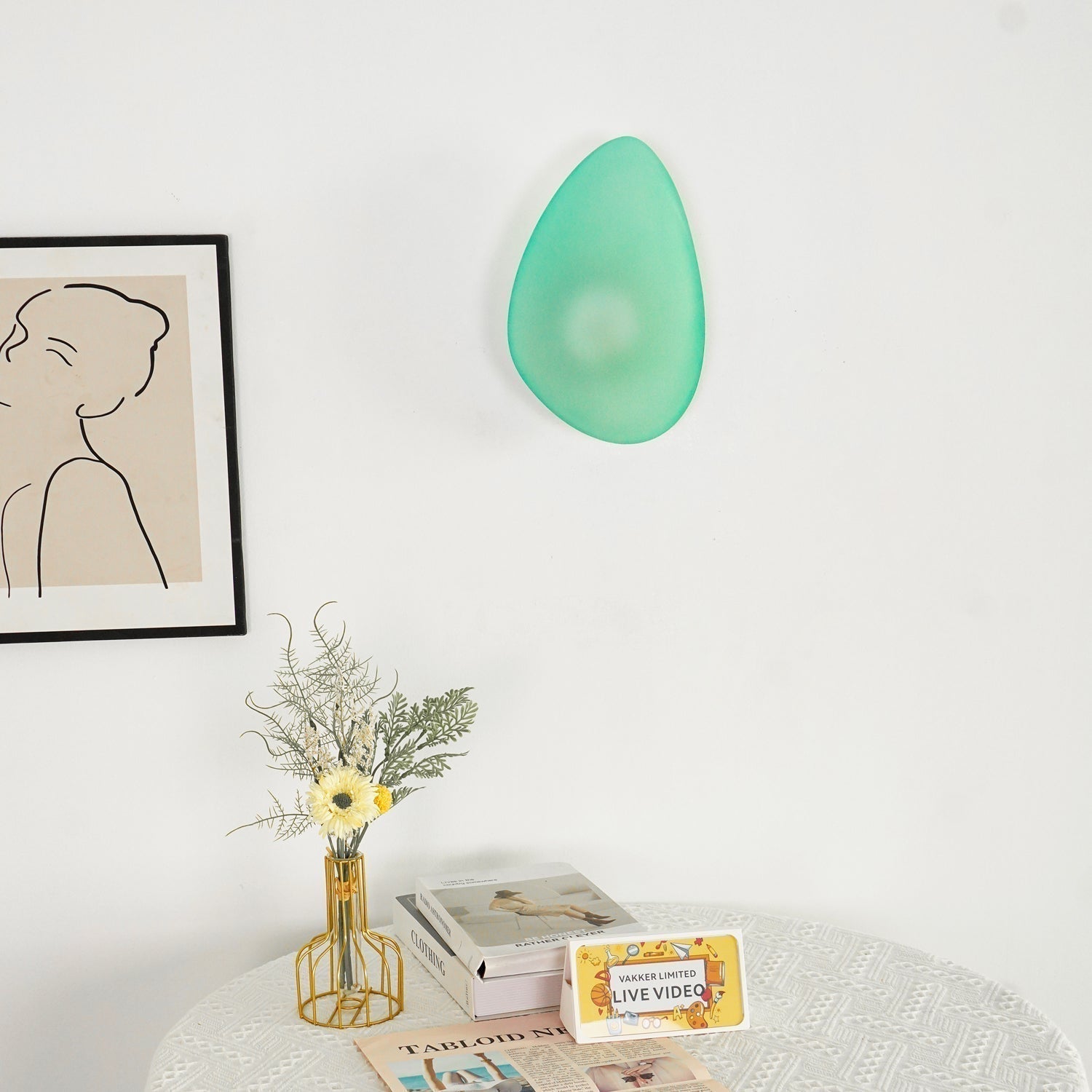 Lustra Applique Vetro Bolla Scultorea
