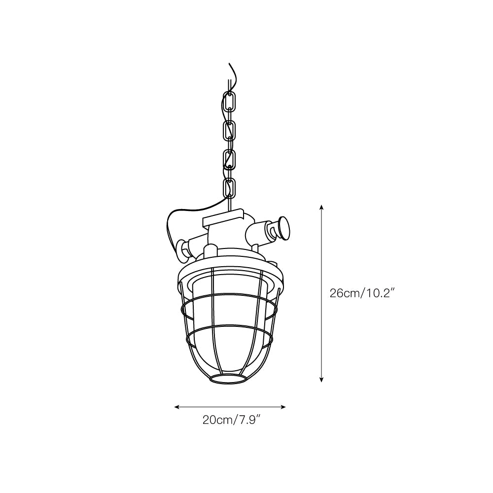 Lampada a sospensione Bulkhead Cage